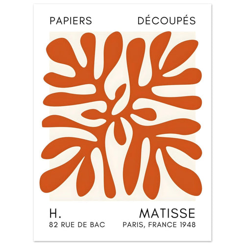 Artfulprints  Matisse - Deep ocean orange   poster 30x40 cm - vtwonen shop