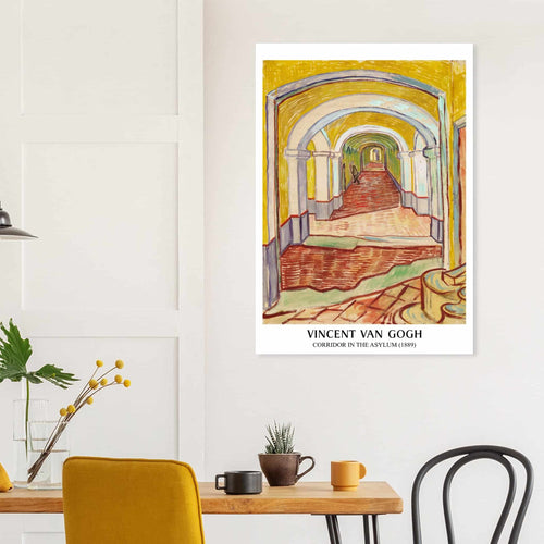 Artfulprints  Vincent van Gogh - Corridor in the Asylyum   poster 70x100 cm - vtwonen shop