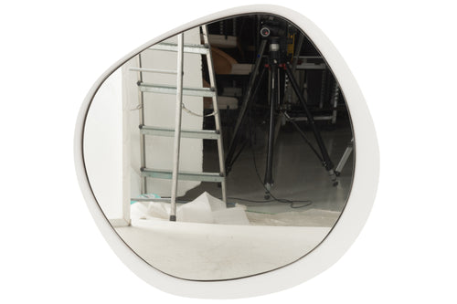J-Line spiegel - metaal/glas - wit - large - Ø 86.5 cm - vtwonen shop