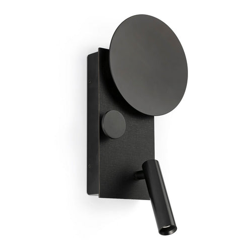 Faro KLEE Leeslamp links structuur zwart 2700K