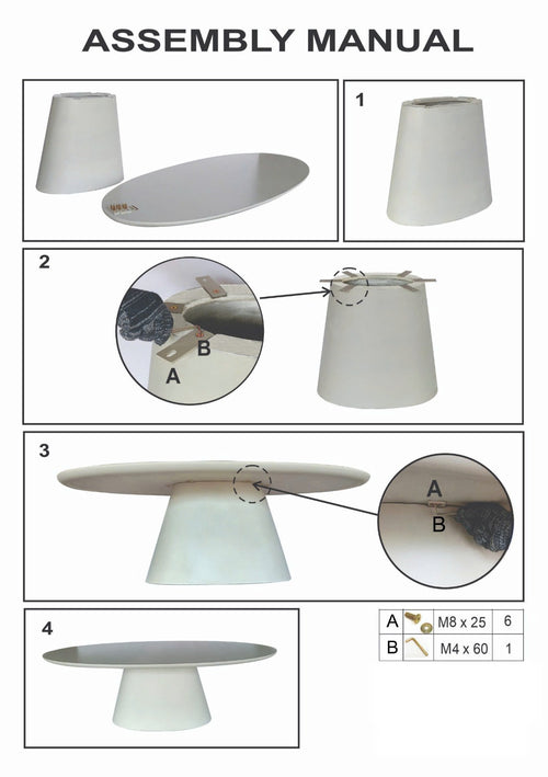 Giga Meubel Tuintafel Cleo - Ovaal 200cm - Beige Eco Composiet - vtwonen shop