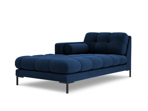 Cosmopolitan Design linker meridiaan Bali flueel, koningsblauw - 185x102x75cm