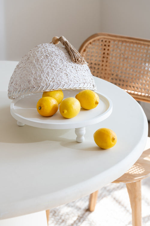 J-Line vliegenkap - sparhout - wit - vtwonen shop