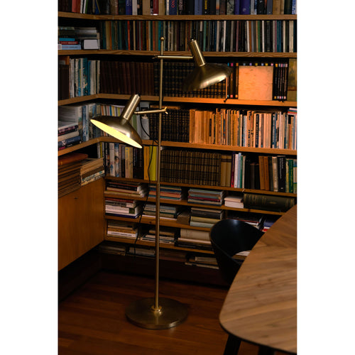 Dutchbone Karish Vloerlamp/ Staande Leeslamp Goud - vtwonen shop