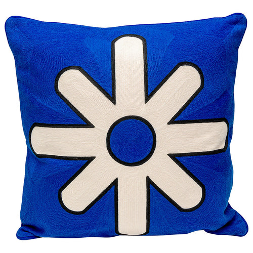 Kare Design Kussen Icon ster blauw en wit
