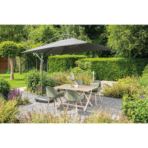 Corfu parasol - 250x250 cm - carbon black - donker grijs - vtwonen shop