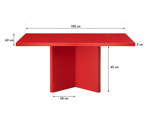 Really Nice Things - Salontafel - Charla - Rechthoekig - 100x60 cm - Laminado - Flame