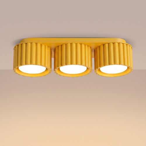 Sollux Lighting Plafondlamp AURA 3 geel Gx53 - 32,5x10x8cm