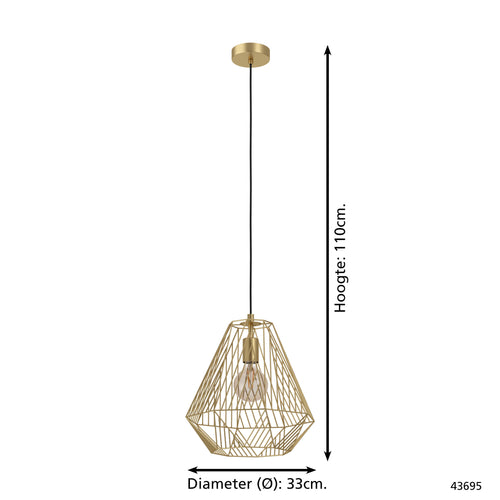 EGLO hanglamp Stype - e27 - ø 33 cm - goud - vtwonen shop