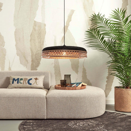 GOOD&MOJO hanglamp Ubud - zwart - Ø60cm