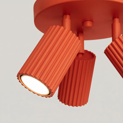 Sollux Lighting Plafondlamp KARBON 3P rood - 19,5x19,5x18cm