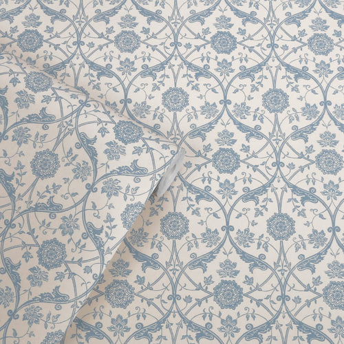 Laura Ashley Vliesbehang - Endale Trellis Newport Blue