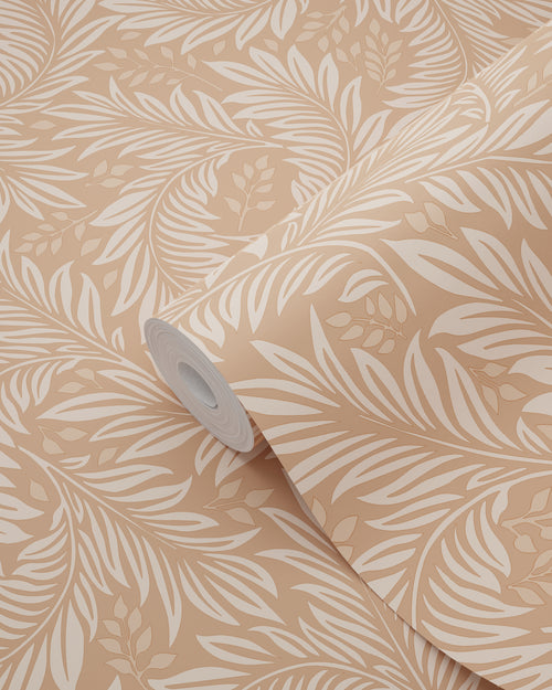 ESTAhome behang bladeren terracotta - 50 x 900 cm - 131140 - vtwonen shop