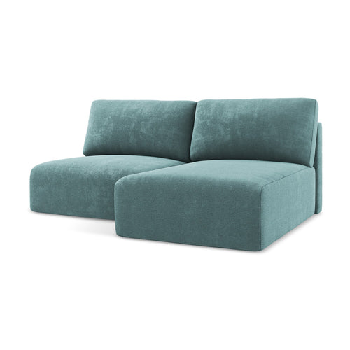 LaMiaSofa hoekbank rechts Ostia - chenille stof - jeans - 210x149x79
