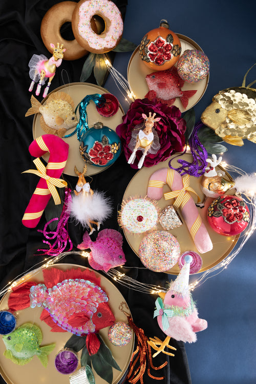 J-Line kersthanger bundel - kunststof - mix - 4 stuks