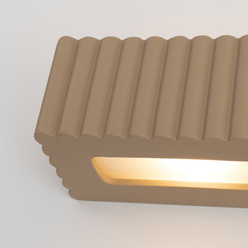 Sollux Lighting Wandlamp keramiek RIGATA taupe - 34x12x10cm