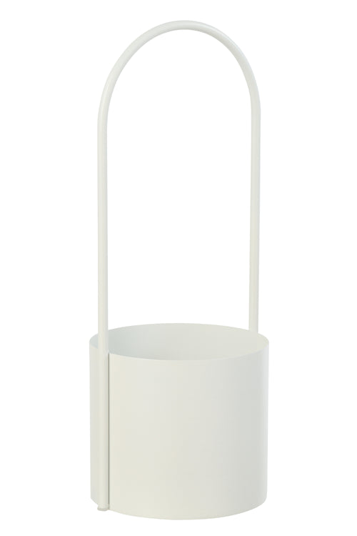 J-Line bloempot - ijzer - wit - extra large
