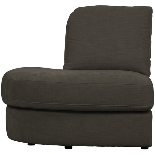 vtwonen 1-zits bank element ronde hoek links Family - Polyester - Antraciet - 85x93x98
