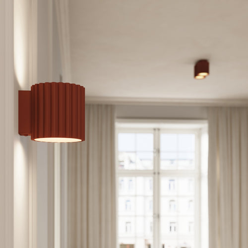 Sollux Lighting Plafondlamp AURA 2 rood ochra GU10 - 21x10x12cm