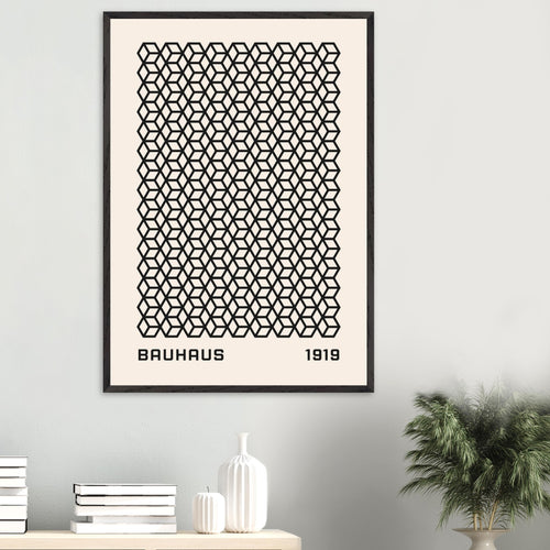 Artfulprints Poster Bauhaus - 1919 beehive   - 50x70 cm - Zwart / Wit