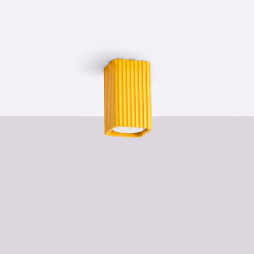 Sollux Lighting Plafondlamp RAYO 10 geel - 6x6x10cm