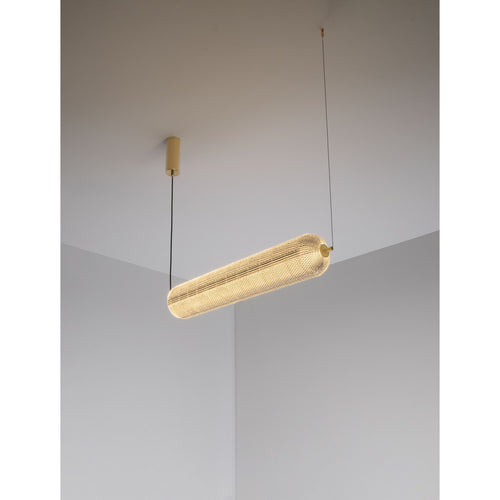 Nova Luce KLELIA Hanglamp voor aan de muur, messing goudkleurig, Triac dimbaar, LED, 40W, 3384lm, 3000K