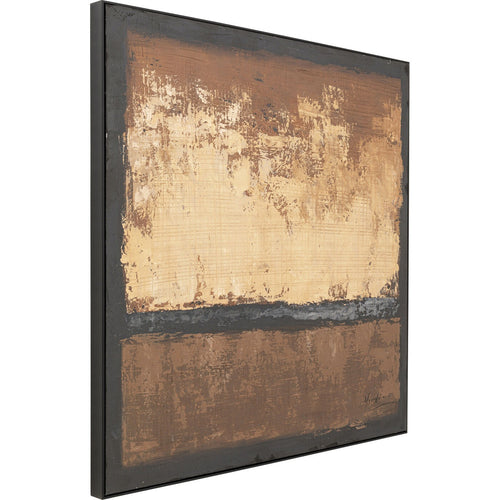 Kare Design Schilderij Silence 120x120cm bruin