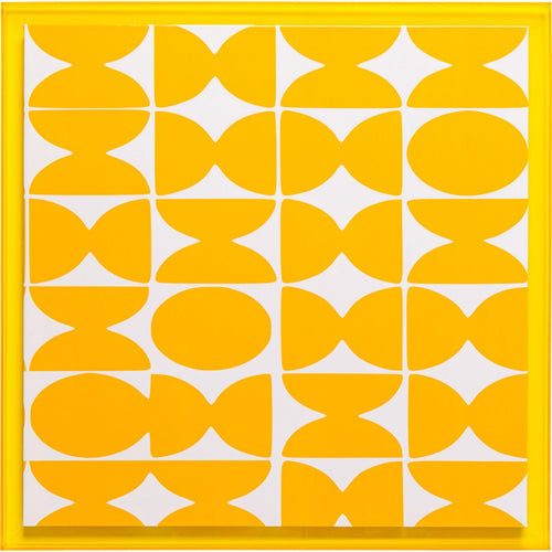 Kare Design Schilderij Perline geel 80x80cm