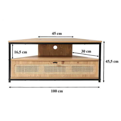 Calicosy - JAYA TV-meubel - Licht hout - 30x100x45 cm