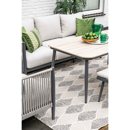 Garden Impressions lounge dining set Tavira grey sand - 5-delig