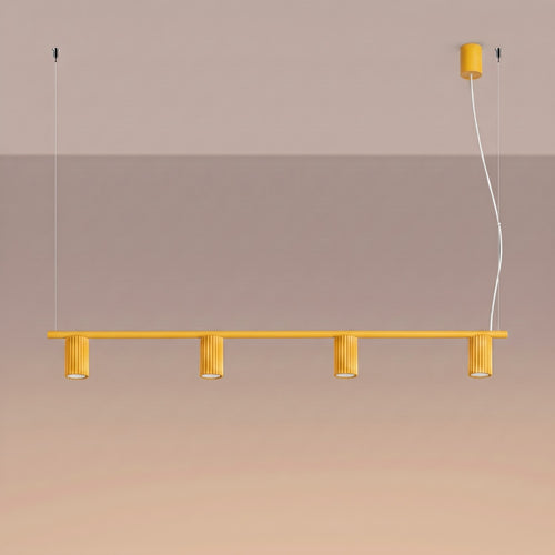 Sollux Lighting Kroonluchter KARBON 4 geel - 122x6,5x212cm