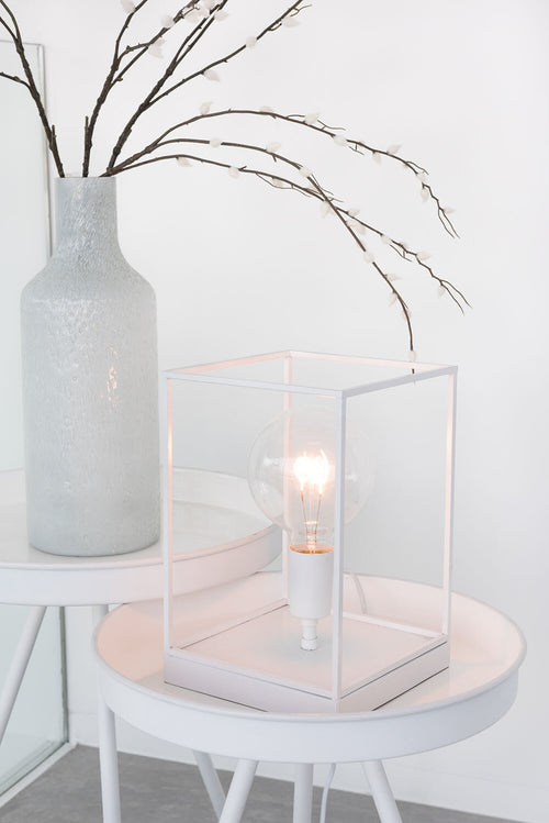 J-Line lamp 1 Rechthoekig Frame - metaal - wit - small - vtwonen shop