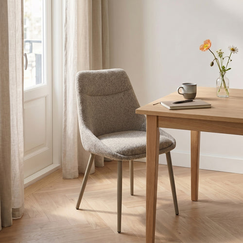 DÉJA Living Eetkamerstoel Malou - Taupe/Taupe - Set van 2