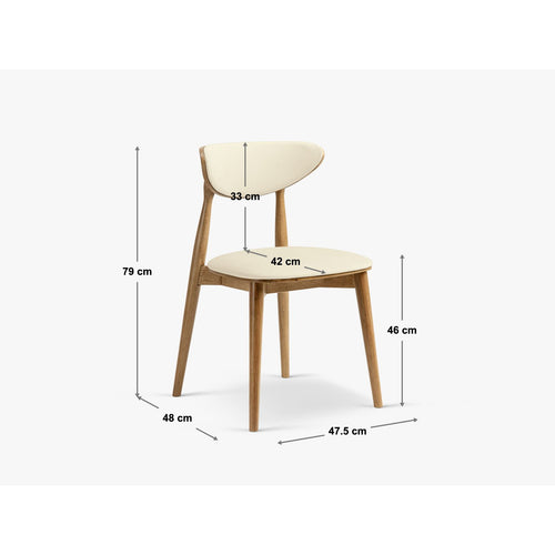 Set van 2 fluwelen stoelen Rina flueel mosterd - 48x47.5x79cm