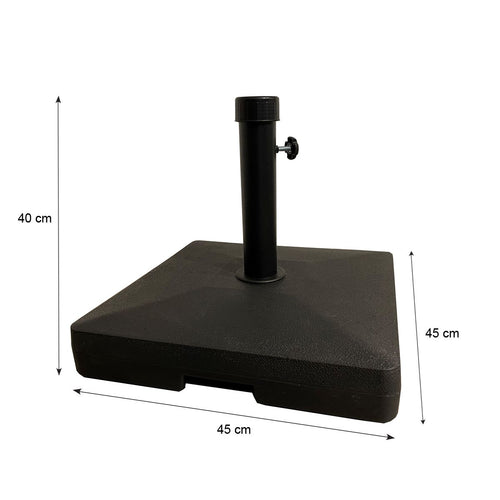 Hippo parasolvoet - beton - 25 kg - zwart - vtwonen shop