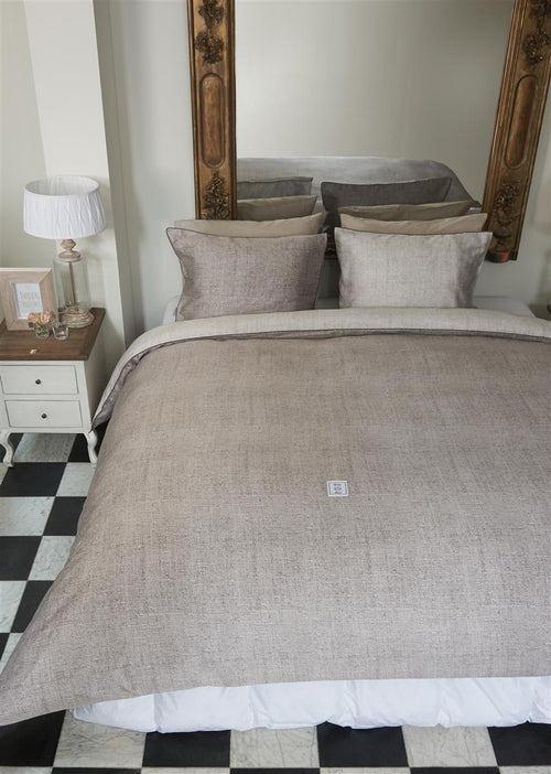 Riviera Maison dekbedovertrek Coughton Court - 140x200/220 cm - zand