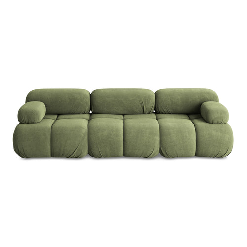 LaMiaSofa 3-zits bank Sanremo - chenille stof - groente - 285x96x70