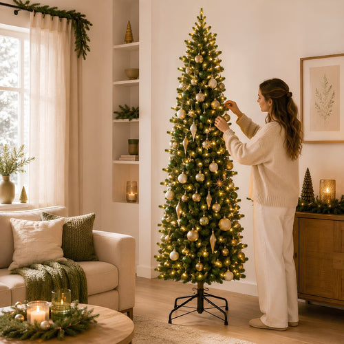 Black Box Trees Harma Kerstboom Pilaarvorm - Kerstboom met Timer & Dimfunctie - Kunstboom met Scharnierconstructie - Kerstversiering met LED