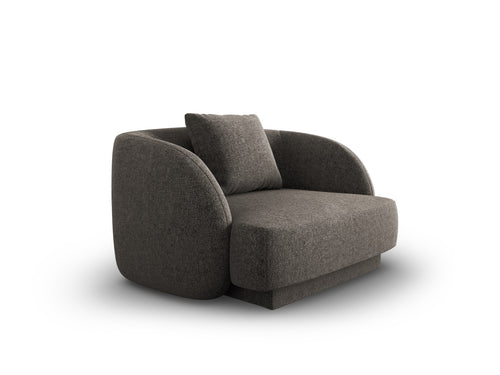 Cosmopolitan Design Fauteuil Tulum chenille, grijs - 90x103x70cm