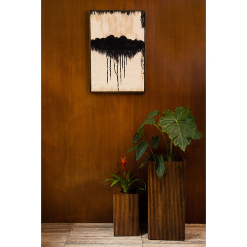 Dutchbone Ribble Plantenstandaard/ Plantenzuil binnen Hout - Set van 2 - vtwonen shop