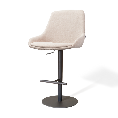 Nolon Niva-Isa tulp barkruk beige verstelbaar - zwarte poten