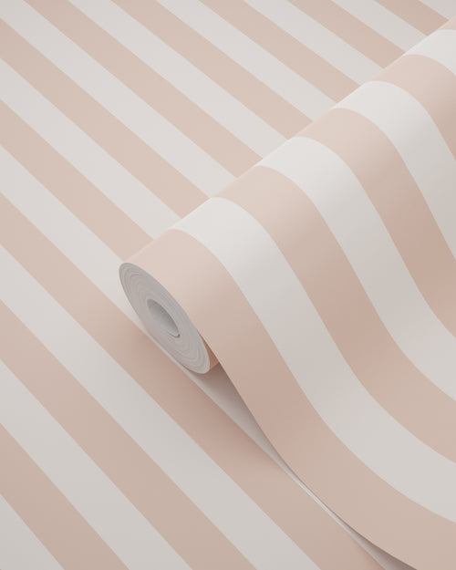 ESTAhome behang strepen terracotta roze - 53 cm x 10.05 m - 130950 - vtwonen shop