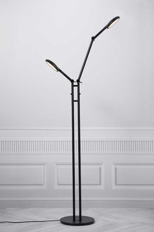 Nordlux Bend Vloerlamp - 2-lichts LED - 2700K - Zwart