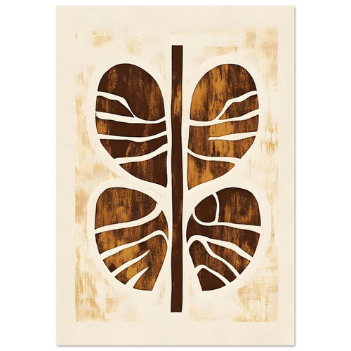Artfulprints Poster Boho – Rooted form   - 70x100 cm - Terracotta