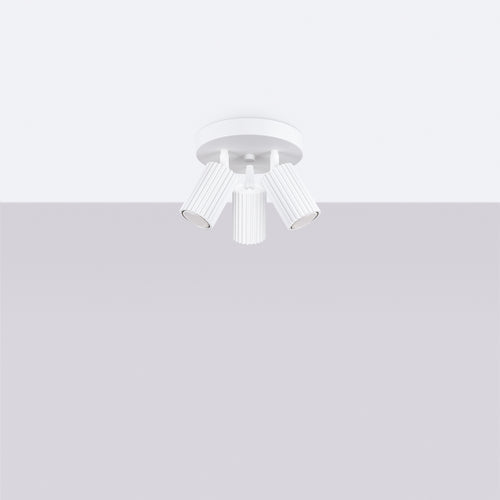 Sollux Lighting Plafondlamp KARBON 3P wit - 19,5x19,5x18cm