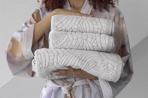 MOOOI Dodo Pavone - Douchehanddoek - Wit - 55x100 / 22x40 Inch cm