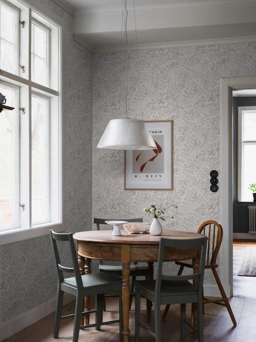 Borastapeter behang bladeren grijs - 53 cm x 10.05 m - 661010 - vtwonen shop