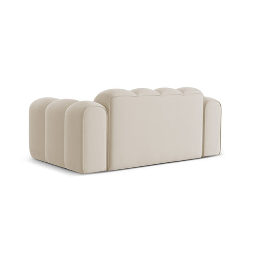 Cosmopolitan Design - Bank Treno 2-zits, flueel donkerbeige - 94x180x70cm