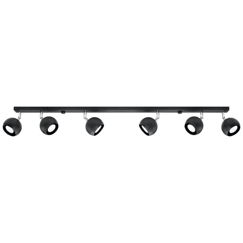 Sollux Lighting Plafondlamp OCULARE 6L zwart - 118x10x16cm
