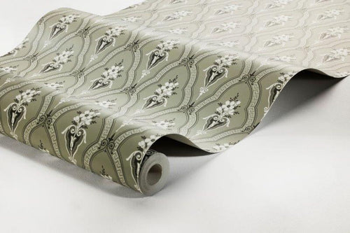 Borastapeter behang bloemetjes celadon groen - 53 cm x 10.05 m - 660005 - vtwonen shop